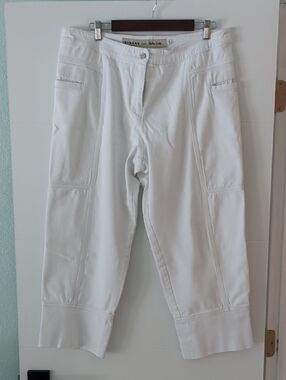 Vintage Fibers By Barbara Lesser White Ankle Beach Boho Denim Sz 16 Coastal